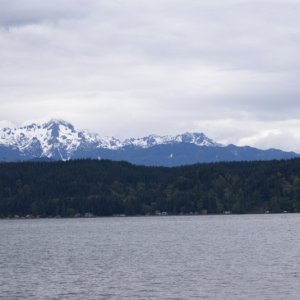 Hood Canal, Apr 30 - May 04, 2012 063 S.E. corner of the Olympic Mts from Alderbrook Inn