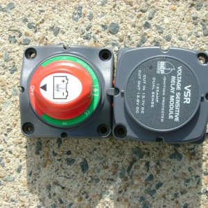 battery switch and voltage sensative relay
