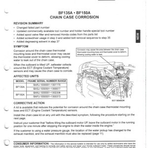 Honda Service Bulletin - chain case