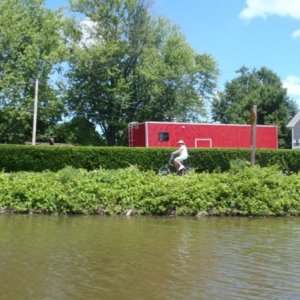 1.) First mate riding bike along the Western Erie Canal