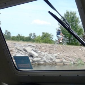 Media '15.) First mate heading to Medina' in album '1.) First mate riding bike along the Western Erie Canal'