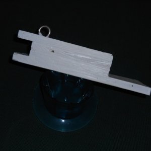 Made from 4 each 1/2" pieces of marine plywood and an eye bolt for the lock.