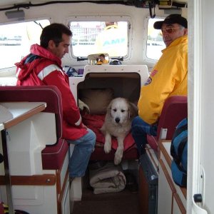 Media '(Minnow) Me and Vinny, one of the course officials.(The 2 legged one)' in album '(Minnow) More flotation? No, we set the course and clocked the distance.'