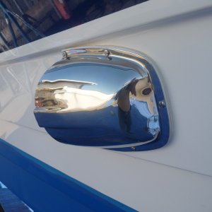 Media '3. Wallas exhaust clamshell' in album '1. Original exhaust vent on the outside of the hull.'
