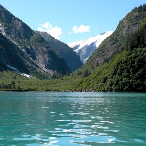 Media 'First of three U shaped glacial valleys' in album 'Aproaching Tracy Arm inlet'