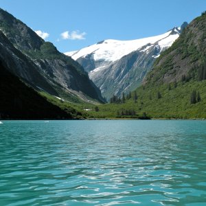 Media 'Second of three U shaped glacial valleys' in album 'Aproaching Tracy Arm inlet'