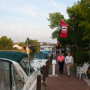 (CTYankee) Mooring wall in Fairport. They charged $6/night...the only docking fee on the whole canal