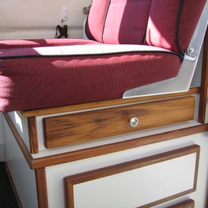 Raised helm seat 4 inches, added drawer