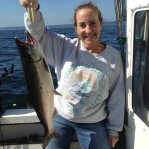 Caryn's Hawg!  10 lb Coho
