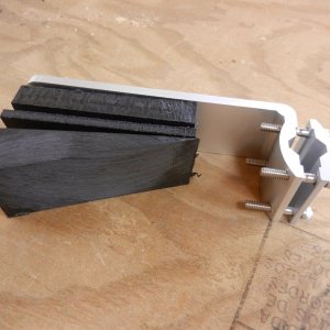 Media 'This is the Starboard wedge ready for assembly.' in album 'I had a local alumiinum guy bend some 1\" tubing and weld some end straps and a plate on each.  Plate location was an appoximation (with measurements) of the roof rail location.'