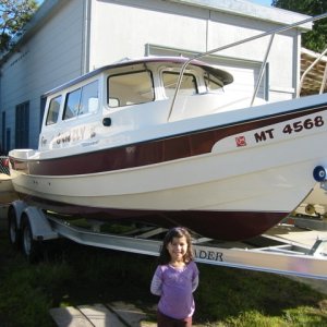 Ready For rigging at EQ-- Granddaughter Kally