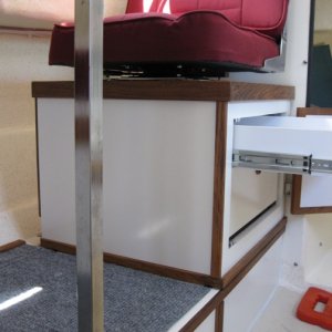Media 'Modifications--Drawers in seat box' in album 'Ready For rigging at EQ-- Granddaughter Kally'