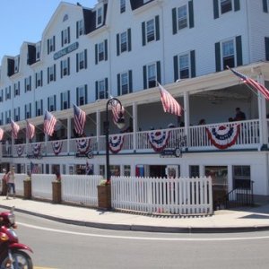 Media 'National Hotel on Block Island' in album 'Left Charlestown, Rhode Island fog as soon as we hit the ocean followed Dun Smith who had radar for a couple hours of this around Point Judith up to Wickford R.I.'
