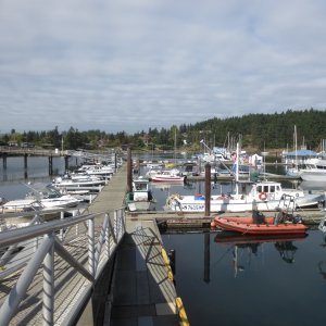 Media 'Our boat is at home in Friday Harbor 10-5-14 (see photos in my Before Restoration album from late 90s where it was moored not far from here by original owner).' in album 'At Kingston marina Aug 16, 2014'