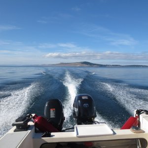 Flat calm heading from Cattle Point south to Lopez 10-5-14