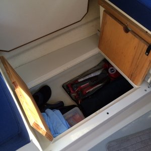 Storage under dinette