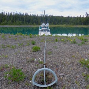 Anchored on Caribou Island