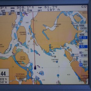 Southbound-DSC06517 Chatham Sound - Location for the next four pictures.  We had just left Prince Rupert in the early morning, heading south. Chatham can be a really ugly stretch of water, but this day it was glass.