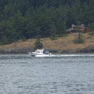 Another 25 Cruiser (C-Change) passing through Thatcher Pass on Saturday Morning