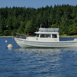 Twinsie 22 on buoy at Denman point July 2017