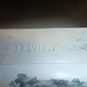 This the only mark left that identify this piece as being a Seaview part is stamped on the bottom of mount.