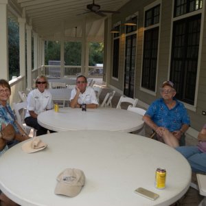 Friday evening before dinner--a lot of sampling brew, and talking--old friends and new!