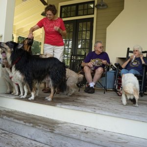 After the swim--treats for all.