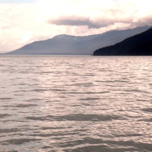 View of waves mid channel looking northward