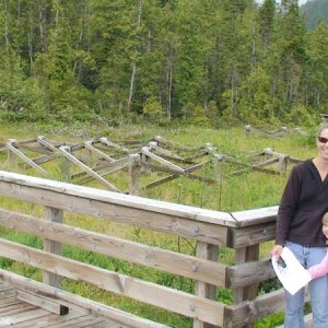 Hartley Bay.  The boardwalk town.  Our new homesite in the background.(Wish!)