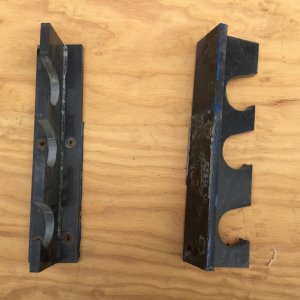 These were bolted to the blocks on boat.