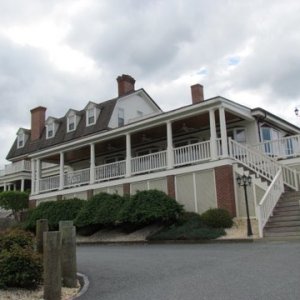 Kitty Knight House, spared by the British Rear Admiral Cockburn so the story goes the local militia fired on the British and in retaliation they started burning down the town, sharp tongued and defiant she impressed Cockburn and her house was spared. The rest of the town was burned to the ground. Today it's a Restaurant / Inn