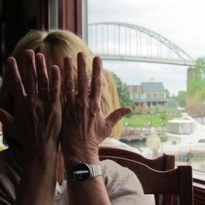 Somebody's in the witness protection program.I don't like your thumb on the lady nose sitting behind you # 10 The Rt. 213 bridge over the C & D canal in Chesapeake City, Md. This album to be continued