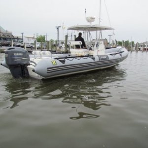 I think this beast had a 250 hp Yamaha on it. This is the kind of thing that you see on EGO Alley