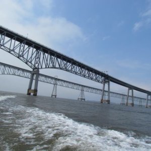 The Bay Bridges coming from Annapolis going up to Baltimore