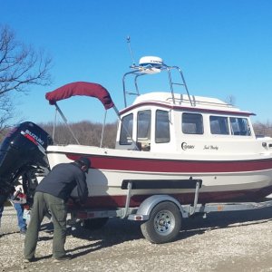 Water test on the Mississippi - beautiful January day!