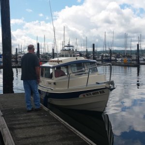 R-Matey arriving at the dock
