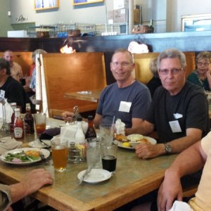 Background-Donna & Ted (Tabbycat), Peter, Foreground Roger (formerly Dreamer), Milt & Chuck (Reel Joy) and Brett (Sea-Cup)