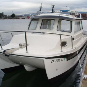 Media 'Front view at dock' in album 'Rear helm--  4 K Radar - Furuno Remote Auto Pilot'