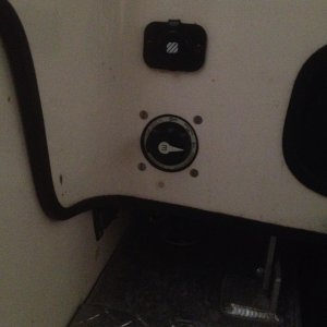 Media '12V outlet and battery switch mounted on stbd quarter' in album 'smaller Ritchie X10M mounted away from magnetics (don't use compass very often with GPS)'