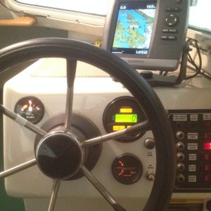 Media 'current configuration of instrument panel with new Floscan, etc' in album 'smaller Ritchie X10M mounted away from magnetics (don't use compass very often with GPS)'