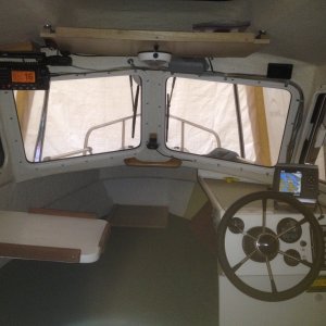 Media 'cabin layout with new Standard Horizon Matrix GX2150 with AIS' in album 'smaller Ritchie X10M mounted away from magnetics (don't use compass very often with GPS)'
