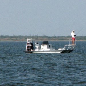 Fishing boat for the flats