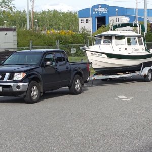 Pristine boat on trailer