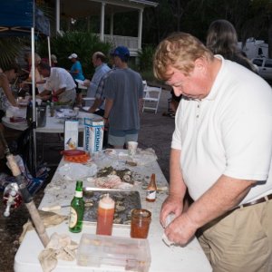 Yep--fresh Apalachicola Oysters--Marc scored two bags--and as good as ever!