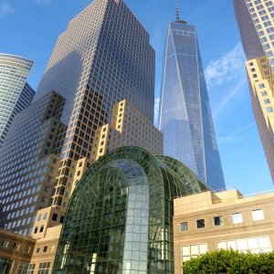 One World Trade Center and others.  Lower Manhattan.