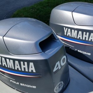 New painted tops on Yami Cowlings.  Paint is the same as my Tundra side repair.