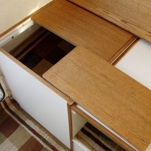 Seat Box Cover Boards Open