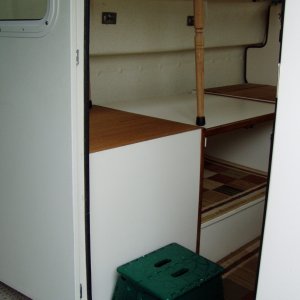 Step Up to Lower Bunk and then Upper Bunk at Rear