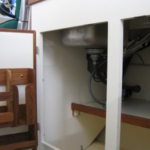 Under sink.