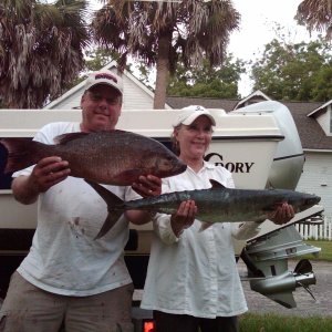 big 10# mangrove snapper and edible size king mackerel